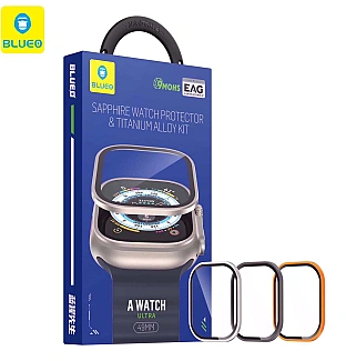 پکیج محافظ صفحه یاقوت و گارد دور ساعت اپل واچ بلو -Blueo SAPPHIRE Package Ring & Guard Around Apple Watch Ultra 1/2/3 - 49mm